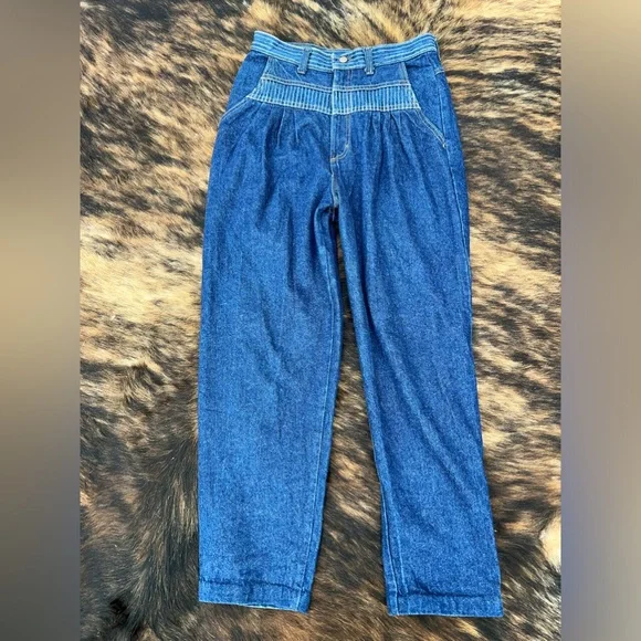 Vintage 80s-90s Congo Trader Bareback Jeans / Size 12 - Picture 2 of 5